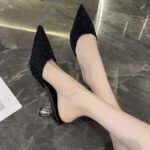 r new Baotou semi-drag versatile fashion pointed thin with high-heeled shoes - Image 6