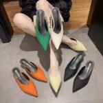 Women's Summer Fashionable Slippers with Pointed Toe, Stiletto Heel, Mules, Versatile, Perfect for Wearing - Image 9