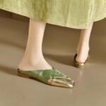 New Chinese Style Closed-Toe Half-Slip Slippers for Women, Summer