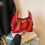 Popular Small Fragrant Style Quilted Chain Bag for Women 2025 New Large Capacity Bucket Bag Single Shoulder Armpit Bag Motorcycle Bag - Image 11