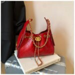 Popular Small Fragrant Style Quilted Chain Bag for Women 2025 New Large Capacity Bucket Bag Single Shoulder Armpit Bag Motorcycle Bag - Image 8