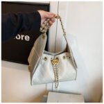 Popular Small Fragrant Style Quilted Chain Bag for Women 2025 New Large Capacity Bucket Bag Single Shoulder Armpit Bag Motorcycle Bag - Image 7