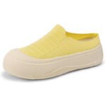 36-40-41 SIZE YELLOW shallow-mouth height-increasing shoes, simple soft-soled half-support - Image 2