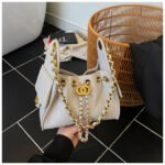 Popular Small Fragrant Style Quilted Chain Bag for Women 2025 New Large Capacity Bucket Bag Single Shoulder Armpit Bag Motorcycle Bag - Image 6